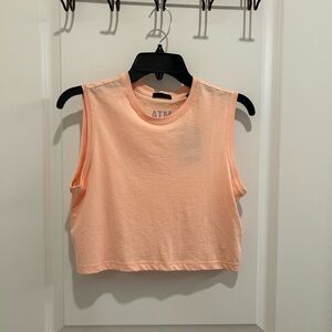 NWT ATM Peach Sleeveless Crop Top